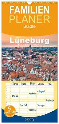 Familienplaner 2025 - LÜNEBURG Ein- und Ausblicke von Andreas Voigt mit 5 Spalten (Wandkalender, 21 x 45 cm) CALVENDO