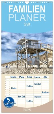 Familienplaner 2025 - Sylt mit 5 Spalten (Wandkalender, 21 x 45 cm) CALVENDO