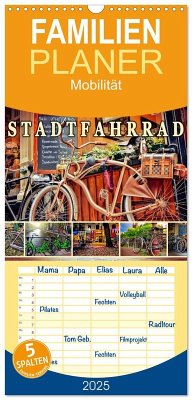 Familienplaner 2025 - Stadtfahrrad mit 5 Spalten (Wandkalender, 21 x 45 cm) CALVENDO - Calvendo;Roder, Peter