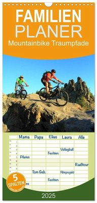 Familienplaner 2025 - Mountainbike Traumpfade mit 5 Spalten (Wandkalender, 21 x 45 cm) CALVENDO - Calvendo;Rotter, Matthias