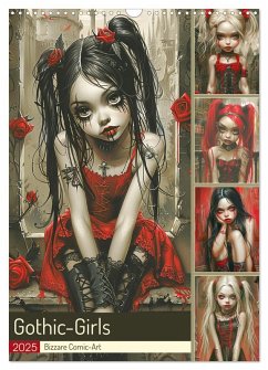 Gothic-Girls. Bizzare Comic-Art (Wandkalender 2025 DIN A3 hoch), CALVENDO Monatskalender - Calvendo;Hurley, Rose