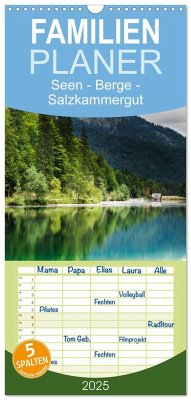 Familienplaner 2025 - Seen - Berge - Salzkammergut mit 5 Spalten (Wandkalender, 21 x 45 cm) CALVENDO