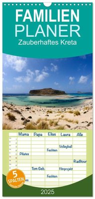 Familienplaner 2025 - Zauberhaftes Kreta mit 5 Spalten (Wandkalender, 21 x 45 cm) CALVENDO
