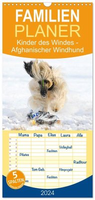 Familienplaner 2025 - Kinder des Windes - Afghanischer Windhund mit 5 Spalten (Wandkalender, 21 x 45 cm) CALVENDO