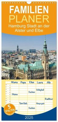 Familienplaner 2025 - Hamburg Stadt an der Alster und Elbe mit 5 Spalten (Wandkalender, 21 x 45 cm) CALVENDO - Calvendo;Voigt, Andreas