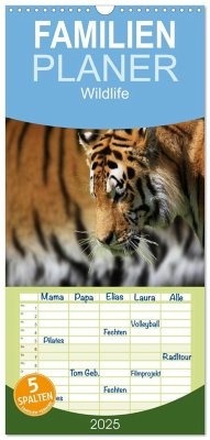 Familienplaner 2025 - Wildlife II / 2025 mit 5 Spalten (Wandkalender, 21 x 45 cm) CALVENDO