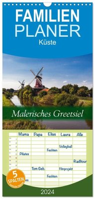 Familienplaner 2025 - Malerisches Greetsiel mit 5 Spalten (Wandkalender, 21 x 45 cm) CALVENDO