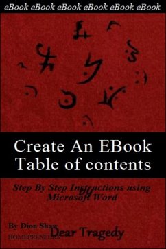 Cover Create An EBook Table Of Contents in Microsoft Word (eBook, ePUB)