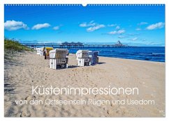 Küstenimpressionen von den Ostseeinseln Rügen und Usedom (Wandkalender 2025 DIN A2 quer), CALVENDO Monatskalender