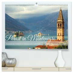 Perast in Montenegro - Romantisches Städtchen in faszinierender Landschaft (hochwertiger Premium Wandkalender 2025 DIN A2 quer), Kunstdruck in Hochglanz