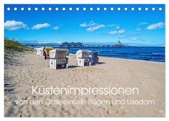 Küstenimpressionen von den Ostseeinseln Rügen und Usedom (Tischkalender 2025 DIN A5 quer), CALVENDO Monatskalender - Calvendo;Ferrari, Sascha