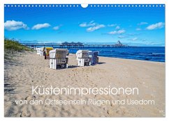 Küstenimpressionen von den Ostseeinseln Rügen und Usedom (Wandkalender 2025 DIN A3 quer), CALVENDO Monatskalender - Calvendo;Ferrari, Sascha