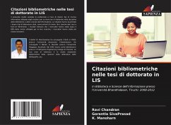 Citazioni bibliometriche nelle tesi di dottorato in LIS - Chandran, Ravi;SivaPrasad, Gorantla;Manoharn, K.