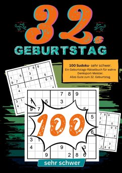 32. Geburtstag- Sudoku Geschenkbuch Cover 32. Geburtstag- Sudoku Geschenkbuch