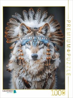 CALVENDO Puzzle Der schlaue Wolf   1000 Teile Lege-Größe 64x48cm Foto-Puzzle für glückliche Stunden