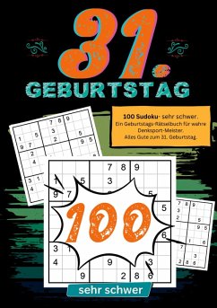 31. Geburtstag- Sudoku Geschenkbuch Cover 31. Geburtstag- Sudoku Geschenkbuch