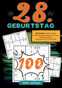 28. Geburtstag- Sudoku Geschenkbuch Cover 28. Geburtstag- Sudoku Geschenkbuch
