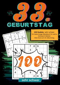 33. Geburtstag- Sudoku Geschenkbuch Cover 33. Geburtstag- Sudoku Geschenkbuch