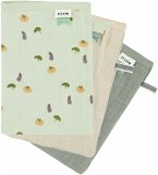 Mullwaschhandschuhe 3-Pack Mix - Friendly Vegetabl Mullwaschhandschuhe 3-Pack Mix - Friendly Vegetabl