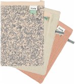 Mullwaschhandschuhe 3-Pack Mix - Lovely Leaves Mullwaschhandschuhe 3-Pack Mix - Lovely Leaves