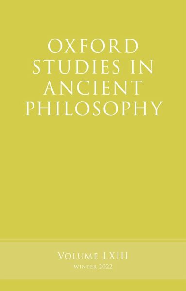 Oxford Studies in Ancient Philosophy, Volume 63 (eBook, ePUB)