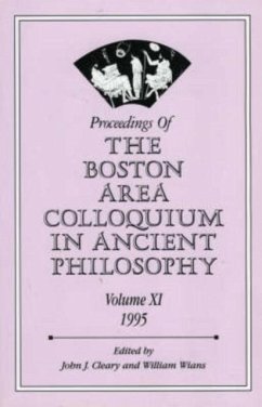 Cover Proceedings of the Boston Area Colloquium in Ancient Philosophy