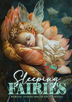 Sleeping Fairies Whimsical Coloring Book for Adults Grayscale - Publishing, Monsoon