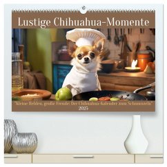 Lustige Chihuahua-Momente (hochwertiger Premium Wandkalender 2025 DIN A2 quer), Kunstdruck in Hochglanz