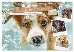 Hunde und Wasser (Tischkalender 2025 DIN A5 quer), CALVENDO Monatskalender