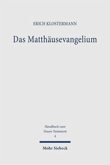 Das Matthäusevangelium (eBook, PDF)