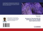 Analysis of Anastrozole by estimation by UV¿Visible Spectrophotometer