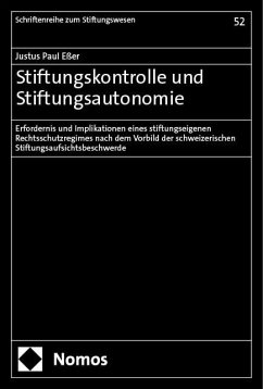 Stiftungskontrolle und Stiftungsautonomie - Eßer, Justus Paul