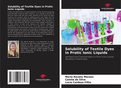 Solubility of Textile Dyes in Protic Ionic Liquids - Moraes, Maria Renata; Da Silva, Camila; Cardozo Filho, Lúcio
