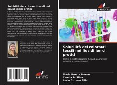 Solubilità dei coloranti tessili nei liquidi ionici protici - Moraes, Maria Renata; Da Silva, Camila; Cardozo Filho, Lúcio