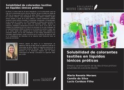 Solubilidad de colorantes textiles en líquidos iónicos próticos - Moraes, Maria Renata; Da Silva, Camila; Cardozo Filho, Lúcio