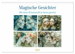 Magische Gesichter (Wandkalender 2025 DIN A3 quer), CALVENDO Monatskalender
