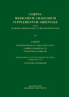 Galeni In Hippocratis De aere aquis locis commentariorum I-IV versio Arabica (eBook, PDF) - Strohmaier, Gotthard