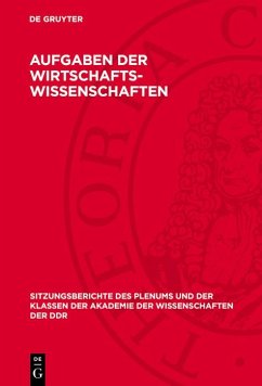 Cover Aufgaben der Wirtschaftswissenschaften (eBook, PDF)