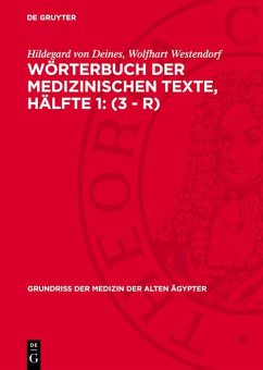 Cover Wörterbuch der medizinischen Texte, Hälfte 1: (3 - r) (eBook, PDF)
