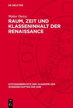 Cover Raum, Zeit und Klasseninhalt der Renaissance (eBook, PDF)