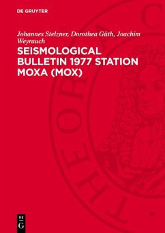 Cover Seismological Bulletin 1977 Station Moxa (MOX) (eBook, PDF)