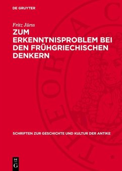 Cover Zum Erkenntnisproblem bei den frühgriechischen Denkern (eBook, PDF)
