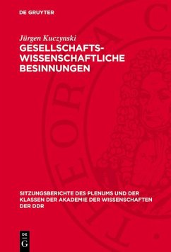 Cover Gesellschaftswissenschaftliche Besinnungen (eBook, PDF)
