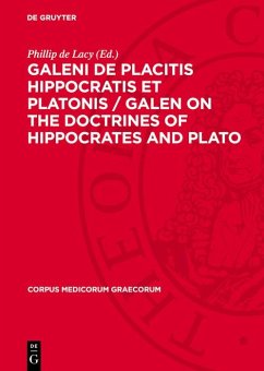 Galeni De placitis Hippocratis et Platonis / GALEN On the Doctrines of Hippocrates and Plato (eBook, PDF)