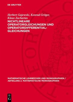 Cover Nichtlineare Operatorgleichungen und Operatordifferentialgleichungen (eBook, PDF)