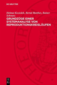 Grundzüge einer Systemanalyse von Reproduktionskreisläufen (eBook, PDF) - Koziolek, Helmut; Matthes, Bernd; Schwarz, Rainer