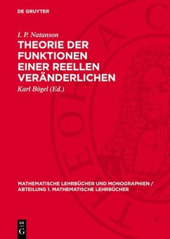 Theorie der Funktionen einer reellen Veränderlichen (eBook, PDF) - Natanson, I. P.