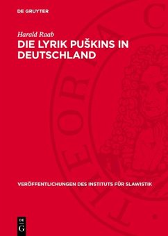 Die Lyrik PuSkins in Deutschland (eBook, PDF) - Raab, Harald