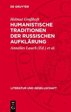 Cover Humanistische Traditionen der russischen Aufklärung (eBook, PDF)