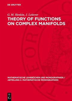 Cover Theory of Functions on Complex Manifolds (eBook, PDF)